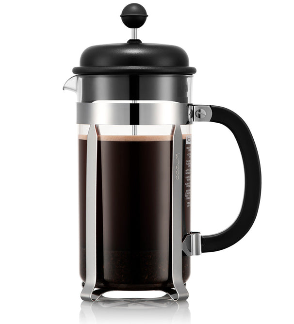 Bodum Cafetière - Caffettiera - French Press mit Kunststoffdeckel 8 Tassen - 1 Liter