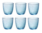 Bormioli Rocco Wassergläser Slot - Blau - 290 ml - 6 Stück