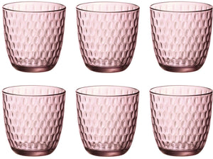 Bormioli Rocco Wassergläser Slot - Rosa - 290 ml - 6 Stück