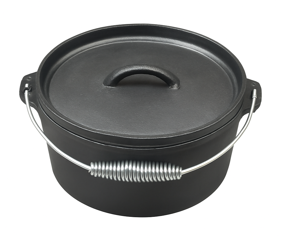 Blackwell Dutch oven / Bratpfanne mit Deckel - Gusseisen - ø 25 cm / 4 Liter - ohne Antihaftbeschichtung