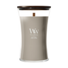 WoodWick Duftkerze Large Wood Smoke - 18 cm / ø 10 cm - Duftkerze im Glas - Holzdocht
