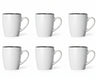 Cosy & Trendy Tassen Speckle Weiß 350 ml - 6 Stück