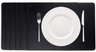 Cookinglife Tischsets - Veganes Leder - Schwarz - 46 x 33 cm - 6 Stück