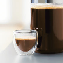 Bodum Doppelwandige Espressogläser Pavina - Patentiertes Ventil - 80 ml - 6 Stück