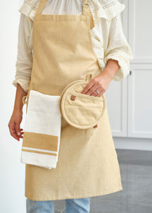 Cosy & Trendy Geschirrtücher Stoff Amber Gold 50 x 70 cm - 3-teilig