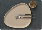LIND DNA Tischsets Hippo - Leder - Schwarz Anthrazit - 45 x 35 cm - 2 Stück