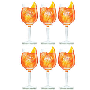 Aperol Spritz Gläser - 450 ml - Offizielles Glas - 6 Stück