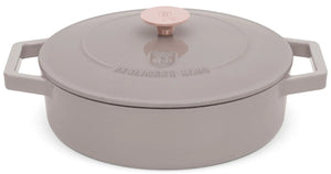 BerlingerHaus Schmorfanne / Sauteuse Taupe - Gusseisen - ø 26 cm - geeignet für alle Wärmequellen - emaillierte Antihaftbeschichtung