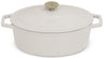 BerlingerHaus Bräter Matt Crème Oval - Gusseisen - 30 x 22 cm - geeignet für alle Wärmequellen - emaillierte Antihaftbeschichtung