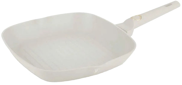 BerlingerHaus Grillpfanne Matt Creme 28 x 28 cm - geeignet für alle Wärmequellen - Standard Antihaftbeschichtung