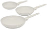 BerlingerHaus Bratpfannenset Matt Creme 3-Teilig - ø 20, 24 & 28 cm - geeignet für alle Wärmequellen - Standard Antihaftbeschichtung