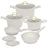 BerlingerHaus Topfset Matt Creme 7-Teilig - Kochtopf ø 20, 24, 28 cm & Bratpfanne ø 20, 24 cm - geeignet für alle Wärmequellen