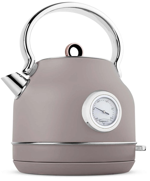 BerlingerHaus Wasserkocher Taupe - mit Thermometer - 1,7 Liter - 2200W