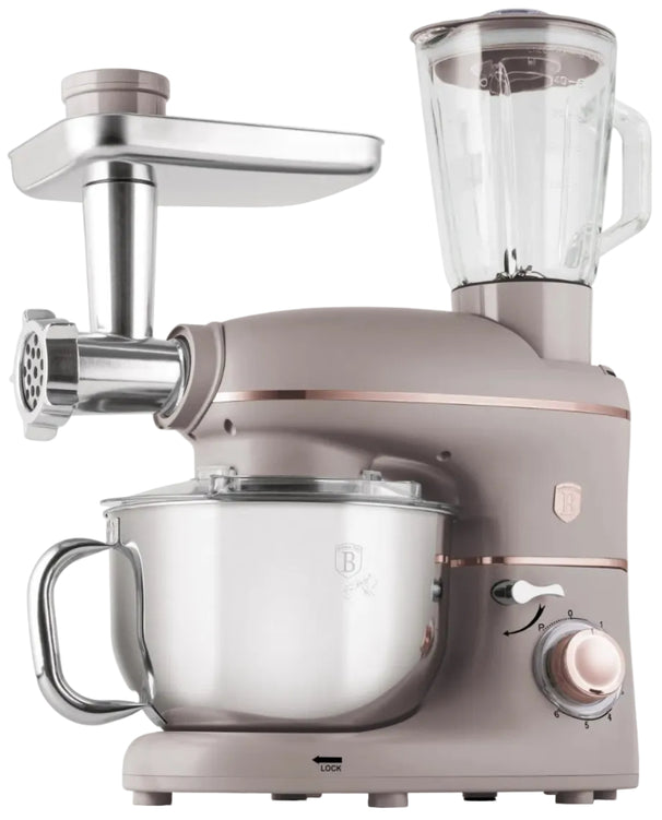 BerlingerHaus Multifunktionale Küchenmaschine Taupe - 4-in-1 - 1500W