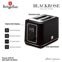BerlingerHaus Toaster Digital Schwarz Roségold - 2 Schlitze - 870W
