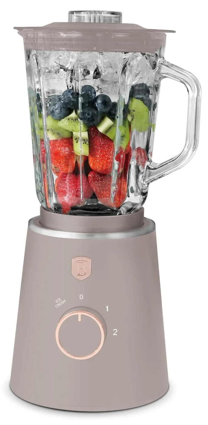 BerlingerHaus Standmixer Taupe - Glaskanne - 1,5 Liter - 1000W
