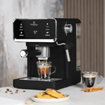 BerlingerHaus Espressomaschine / Siebträgermaschine Digital Matt Schwarz - 3-in-1 - 20 Bar - 1,0 Liter