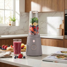 BerlingerHaus Smoothie-Maker to Go Matt Taupe - Inklusive 2 Becher - 320W