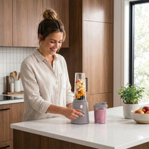 BerlingerHaus Smoothie-Maker to Go Matt Taupe - Inklusive 2 Becher - 320W
