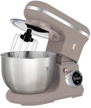 BerlingerHaus Küchenmaschine Taupe - Edelstahl Schüssel 6 Liter - 1500W