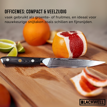 Blackwell Messerset (Kochmesser + Gemüsemesser + Schälmesser) – Japanischer Stil – 67 Lagen Damaszenerstahl – VG10 – 3-teilig