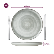 Cosy & Trendy Geschirrset Baltic Grey - 18-teilig / 6 Personen