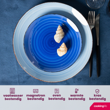Cookinglife Frühstücksteller / Dessertteller Delice Blau ø 19 cm - 6 Stück
