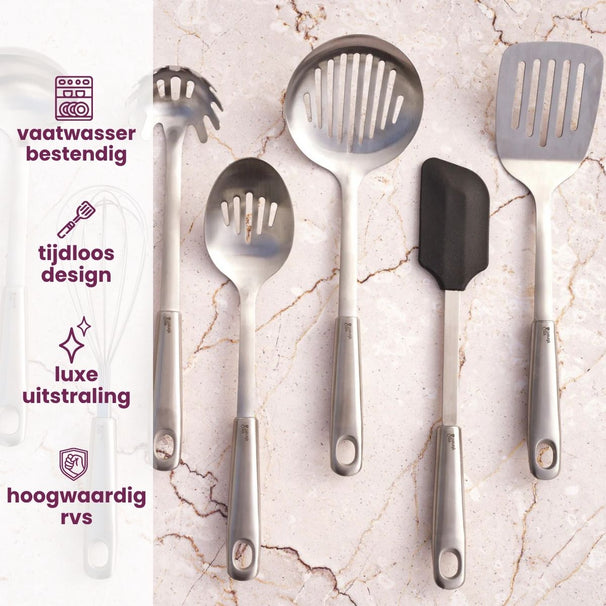 Cosy & Trendy Bratwender mit Öffnungen - Delish Plus - RVS