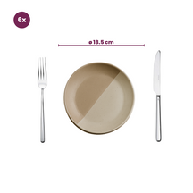 Cookinglife Frühstücksteller / Dessertteller Lehm ø 18,5 cm - 6 Stück