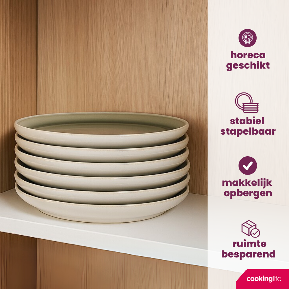 Cookinglife Suppenschalen / Schalen Mosgrün ø 16,5 cm - 6 Stück