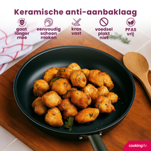 Cookinglife Pfannenset ProForge 3-teilig - Wokpfanne ø 28 cm + Bratpfanne ø 24 & 28 cm - geeignet für alle Wärmequellen - keramische Antihaftbeschichtung