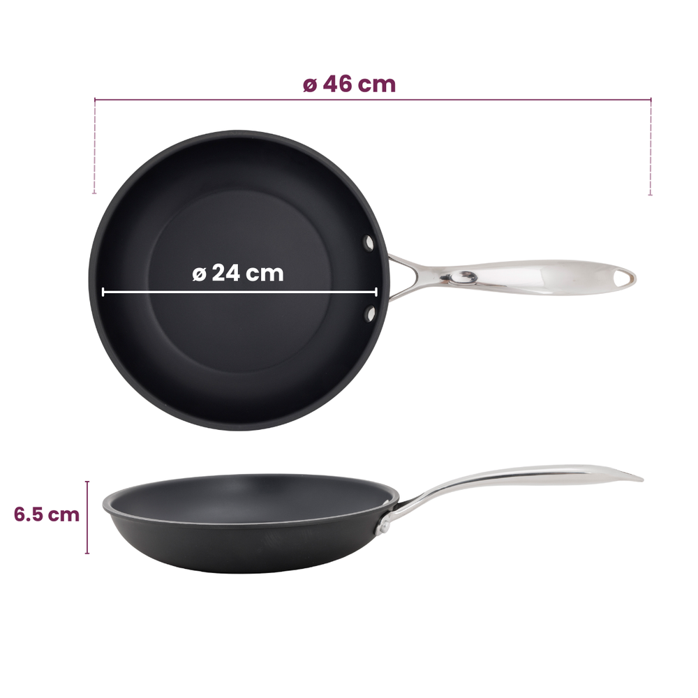 Cookinglife Pfannenset Revolt 3-teilig - Wokpfanne ø 28 cm + Bratpfanne ø 24 & 28 cm - geeignet für alle Wärmequellen - keramische Antihaftbeschichtung