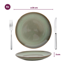 Cookinglife Speiseteller Sabi Grün ø 26 cm - 6 Stück