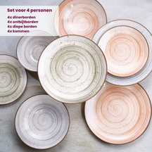 Cosy & Trendy Geschirrset Sintra Dusty Blue 16-teilig / 4 Personen