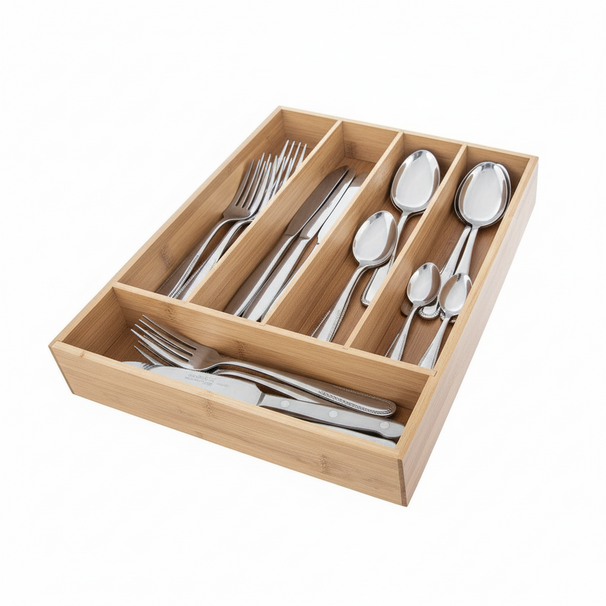 Cookinglife Besteckkasten Bambus 35 x 26 x 5 cm