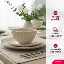Cookinglife Frühstücksteller / Dessertteller Cardida Beige ø 19,5 cm - 6 Stück