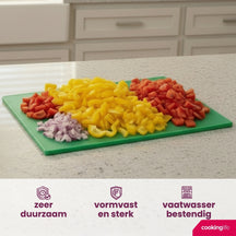 Cookinglife Schneidebrett HACCP Grün 45 x 30 cm - für Gemüse & Obst