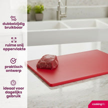 Cookinglife Schneidebrett HACCP Rot 45 x 30 cm - für Fleisch