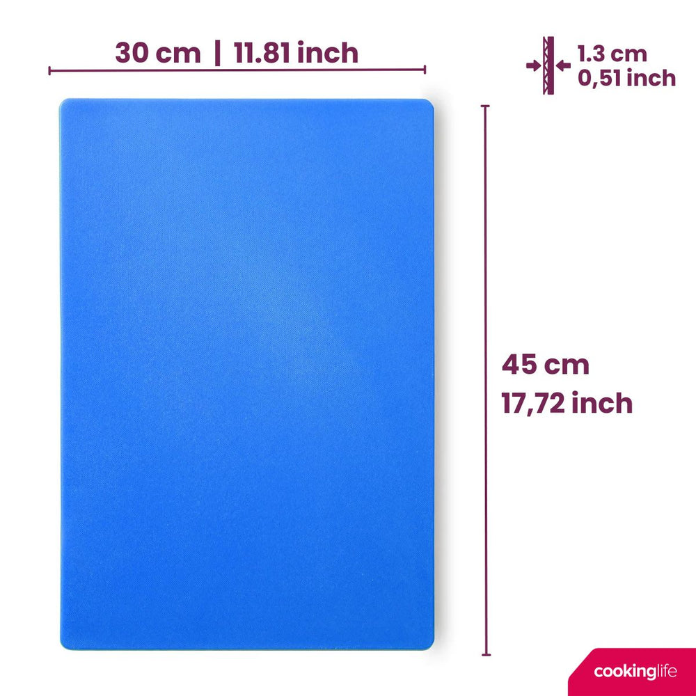 Cookinglife Schneidebrett HACCP Blau 45 x 30 cm - für Fisch