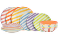 Cookinglife Geschirrset Summer Vibes 18-teilig / 6 Personen - 6 Speiseteller, 6 Frühstücksteller und 6 Suppenteller