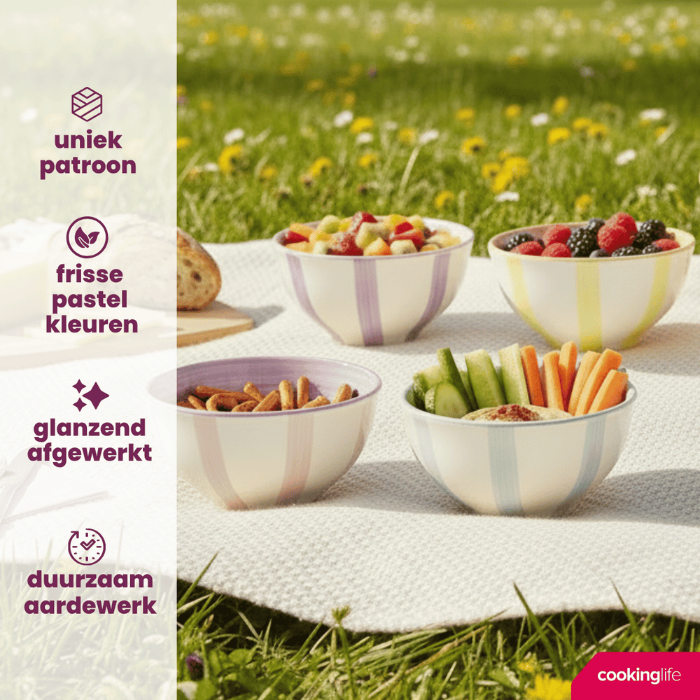 Cookinglife Kleine Schalen Spring Vibes ø 12 cm - 6 Stück