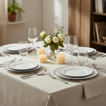 Cookinglife Geschirrset Whitmore 24-teilig / 6 Personen - 6 Speiseteller, 6 Frühstückteller, 6 tiefe Teller und 6 Schalen