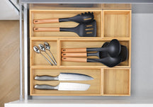 Cookinglife Kochgeschirr Set - Kochgeschirr Set - Holz schwarz 5-teilig - Schaumkelle, Suppenlöffel, Spaghettilöffel, Bratschaufel & Servierlöffel