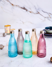 Cosy & Trendy Wasserkaraffe Atla – mit Edelstahlverschluss – Glas – Azurblau – 1 Liter