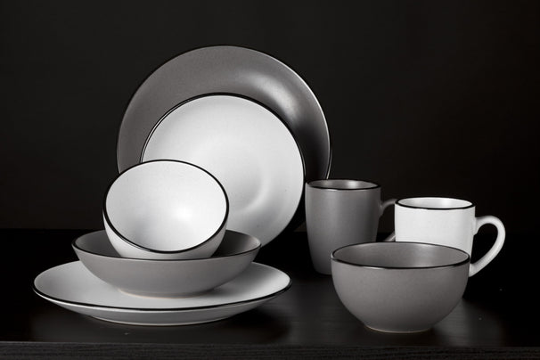 Cosy & Trendy Geschirrset Speckle Grau 18-teilig