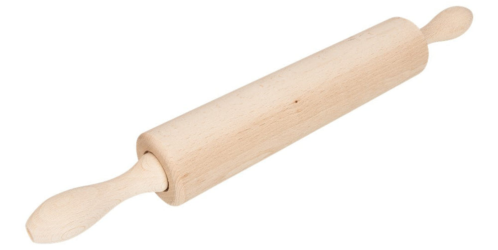 Cookinglife Teigroller Buchenholz Braun 43,5 cm - Nudelholz mit Kugellagern