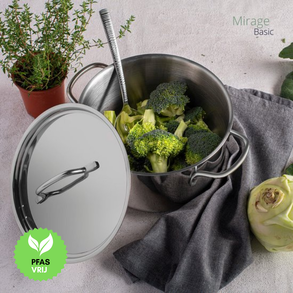 Sola Topfset Mirage - Edelstahl - Kochtopf ø 16, 18, 20 cm & Stielkasserolle ø 16 cm - Induktionsgeeignet - 4-teilig