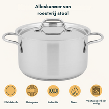 Sola Topfset Mirage - Edelstahl - Kochtopf ø 16, 18, 20 cm & Stielkasserolle ø 16 cm - Induktionsgeeignet - 4-teilig