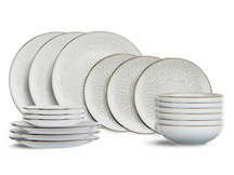 Cosy & Trendy Geschirrset Murano - 18-teilig / 6 Personen - 6 Speiseteller, 6 Frühstücksteller und 6 Suppenteller