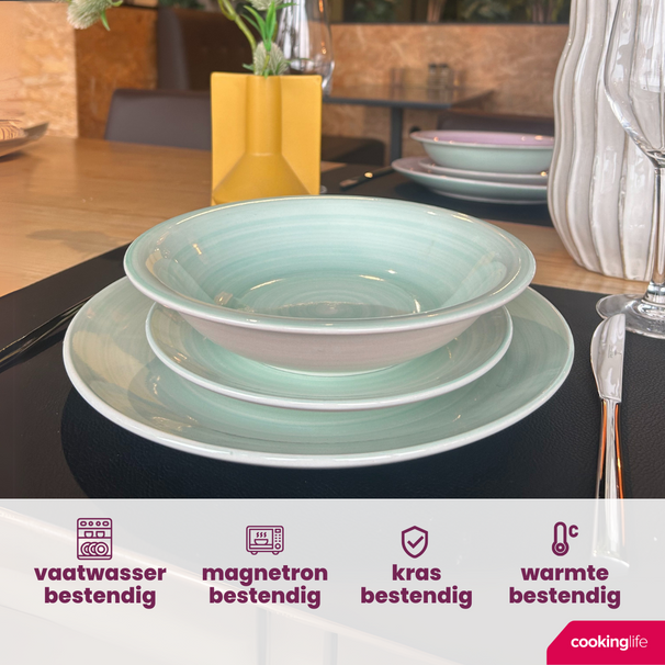 Cookinglife Frühstücksteller / Dessertteller Pastel Harmony ø 19 cm - 6 Stück